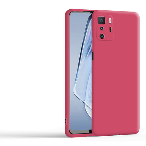 Silikon Hülle Handyhülle Ultra Dünn Flexible Schutzhülle 360 Grad Ganzkörper Tasche YK1 für Xiaomi Redmi Note 10 Pro 5G Rot