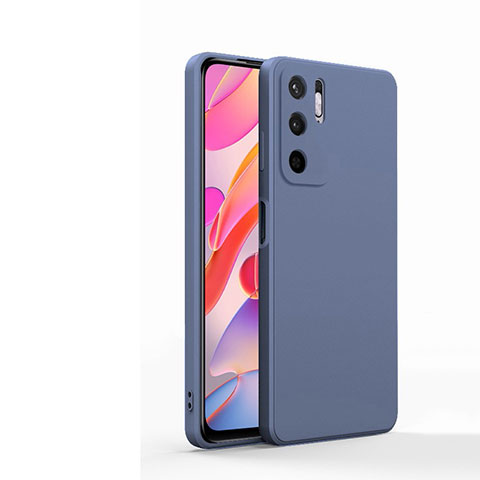 Silikon Hülle Handyhülle Ultra Dünn Flexible Schutzhülle 360 Grad Ganzkörper Tasche YK1 für Xiaomi Redmi Note 10T 5G Lavendel Grau