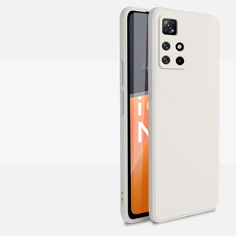 Silikon Hülle Handyhülle Ultra Dünn Flexible Schutzhülle 360 Grad Ganzkörper Tasche YK1 für Xiaomi Redmi Note 11T 5G Weiß