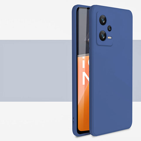 Silikon Hülle Handyhülle Ultra Dünn Flexible Schutzhülle 360 Grad Ganzkörper Tasche YK1 für Xiaomi Redmi Note 12 Pro 5G Blau