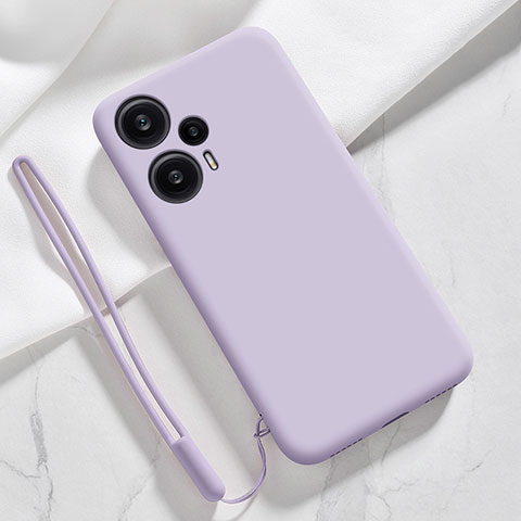 Silikon Hülle Handyhülle Ultra Dünn Flexible Schutzhülle 360 Grad Ganzkörper Tasche YK1 für Xiaomi Redmi Note 12 Turbo 5G Helles Lila