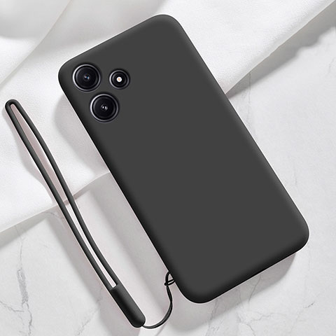 Silikon Hülle Handyhülle Ultra Dünn Flexible Schutzhülle 360 Grad Ganzkörper Tasche YK1 für Xiaomi Redmi Note 12R 5G Schwarz