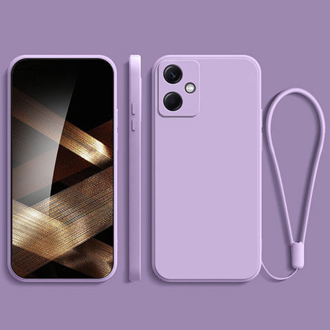 Silikon Hülle Handyhülle Ultra Dünn Flexible Schutzhülle 360 Grad Ganzkörper Tasche YK1 für Xiaomi Redmi Note 12R Pro 5G Helles Lila