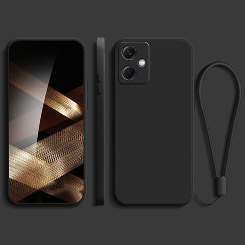 Silikon Hülle Handyhülle Ultra Dünn Flexible Schutzhülle 360 Grad Ganzkörper Tasche YK1 für Xiaomi Redmi Note 12R Pro 5G Schwarz