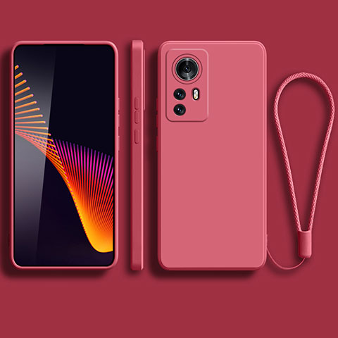 Silikon Hülle Handyhülle Ultra Dünn Flexible Schutzhülle 360 Grad Ganzkörper Tasche YK1 für Xiaomi Redmi Note 12S Pink