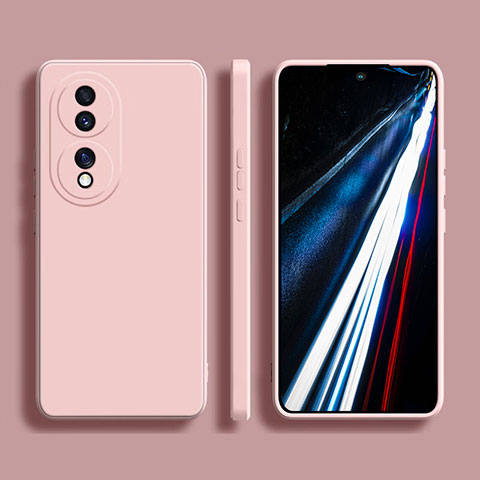 Silikon Hülle Handyhülle Ultra Dünn Flexible Schutzhülle 360 Grad Ganzkörper Tasche YK2 für Huawei Honor 70 5G Rosa