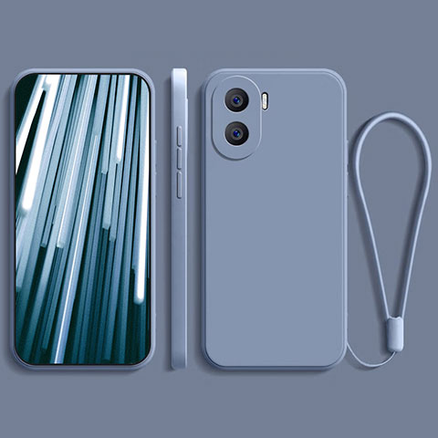 Silikon Hülle Handyhülle Ultra Dünn Flexible Schutzhülle 360 Grad Ganzkörper Tasche YK2 für Huawei Honor X40i 5G Lavendel Grau