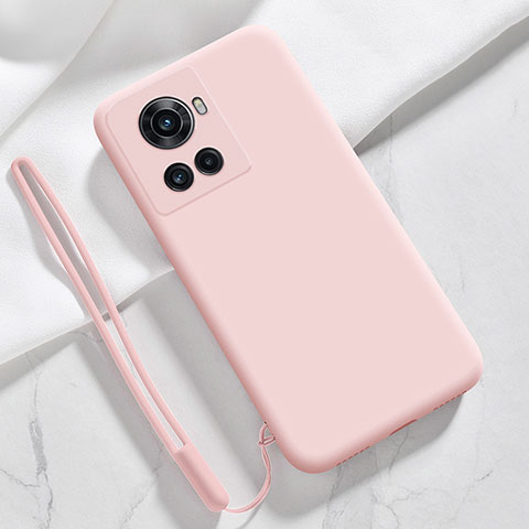 Silikon Hülle Handyhülle Ultra Dünn Flexible Schutzhülle 360 Grad Ganzkörper Tasche YK2 für OnePlus 10R 5G Rosa