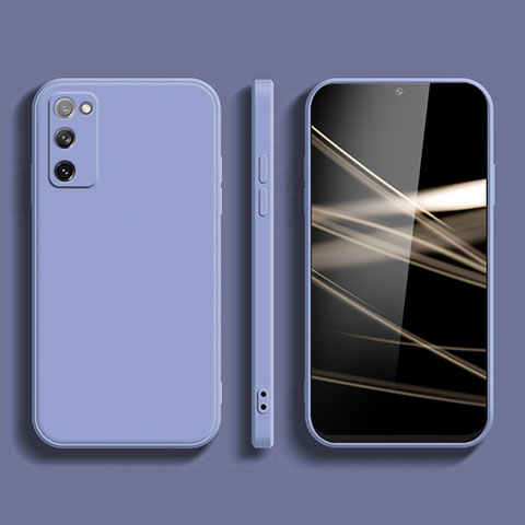 Silikon Hülle Handyhülle Ultra Dünn Flexible Schutzhülle 360 Grad Ganzkörper Tasche YK2 für Samsung Galaxy S20 Lavendel Grau