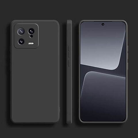 Silikon Hülle Handyhülle Ultra Dünn Flexible Schutzhülle 360 Grad Ganzkörper Tasche YK2 für Xiaomi Mi 13 5G Schwarz
