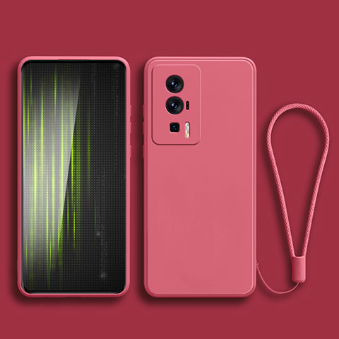 Silikon Hülle Handyhülle Ultra Dünn Flexible Schutzhülle 360 Grad Ganzkörper Tasche YK2 für Xiaomi Poco F5 Pro 5G Pink