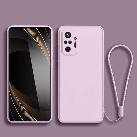 Silikon Hülle Handyhülle Ultra Dünn Flexible Schutzhülle 360 Grad Ganzkörper Tasche YK2 für Xiaomi Redmi Note 10S 4G Helles Lila