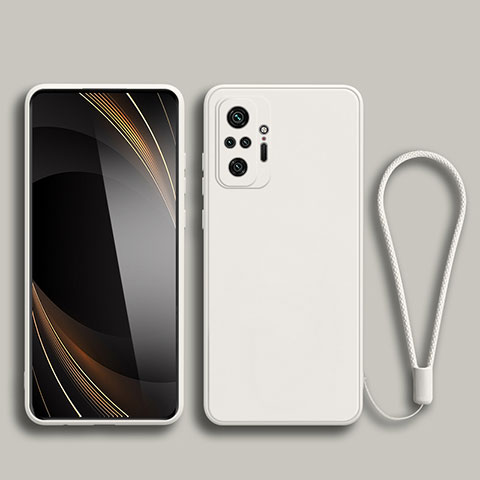 Silikon Hülle Handyhülle Ultra Dünn Flexible Schutzhülle 360 Grad Ganzkörper Tasche YK2 für Xiaomi Redmi Note 10S 4G Weiß