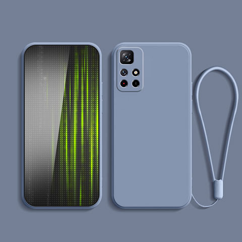 Silikon Hülle Handyhülle Ultra Dünn Flexible Schutzhülle 360 Grad Ganzkörper Tasche YK2 für Xiaomi Redmi Note 11T 5G Lavendel Grau