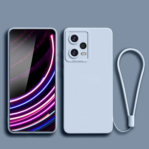 Silikon Hülle Handyhülle Ultra Dünn Flexible Schutzhülle 360 Grad Ganzkörper Tasche YK2 für Xiaomi Redmi Note 12 Explorer Hellblau