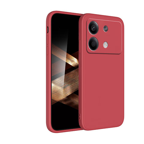 Silikon Hülle Handyhülle Ultra Dünn Flexible Schutzhülle 360 Grad Ganzkörper Tasche YK2 für Xiaomi Redmi Note 13R Pro 5G Rot