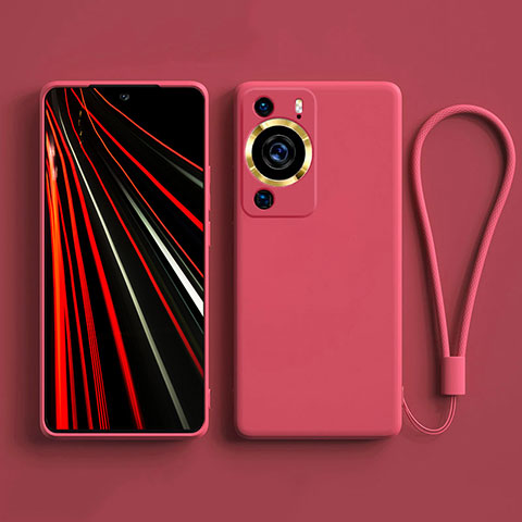 Silikon Hülle Handyhülle Ultra Dünn Flexible Schutzhülle 360 Grad Ganzkörper Tasche YK3 für Huawei P60 Pink