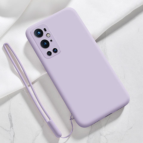 Silikon Hülle Handyhülle Ultra Dünn Flexible Schutzhülle 360 Grad Ganzkörper Tasche YK3 für OnePlus 9 Pro 5G Helles Lila