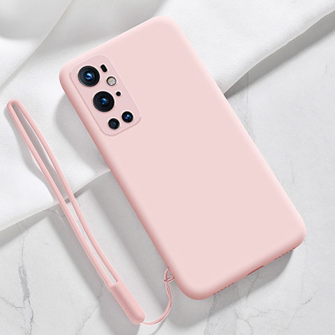 Silikon Hülle Handyhülle Ultra Dünn Flexible Schutzhülle 360 Grad Ganzkörper Tasche YK3 für OnePlus 9 Pro 5G Rosa