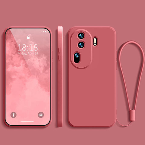 Silikon Hülle Handyhülle Ultra Dünn Flexible Schutzhülle 360 Grad Ganzkörper Tasche YK3 für Oppo Reno11 Pro 5G Pink