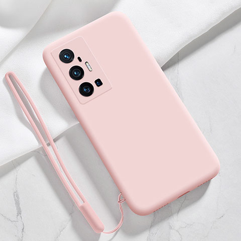 Silikon Hülle Handyhülle Ultra Dünn Flexible Schutzhülle 360 Grad Ganzkörper Tasche YK3 für Vivo X70 Pro+ Plus 5G Rosa