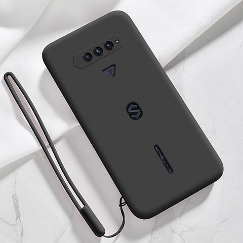 Silikon Hülle Handyhülle Ultra Dünn Flexible Schutzhülle 360 Grad Ganzkörper Tasche YK3 für Xiaomi Black Shark 4 Pro 5G Schwarz