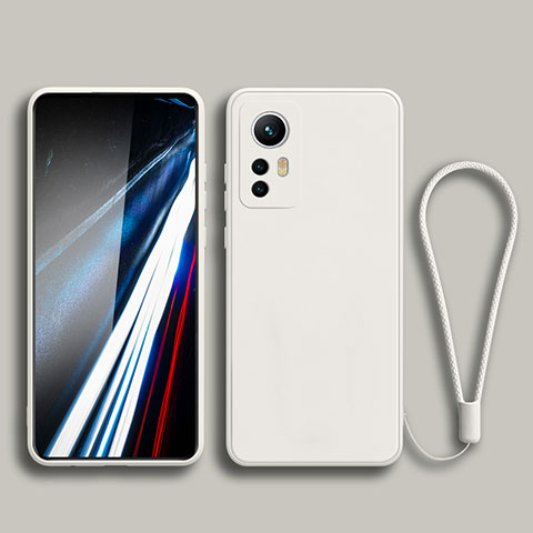 Silikon Hülle Handyhülle Ultra Dünn Flexible Schutzhülle 360 Grad Ganzkörper Tasche YK3 für Xiaomi Mi 12T Pro 5G Weiß