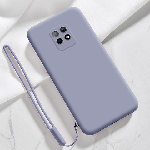 Silikon Hülle Handyhülle Ultra Dünn Flexible Schutzhülle 360 Grad Ganzkörper Tasche YK3 für Xiaomi Redmi 10X Pro 5G Lavendel Grau