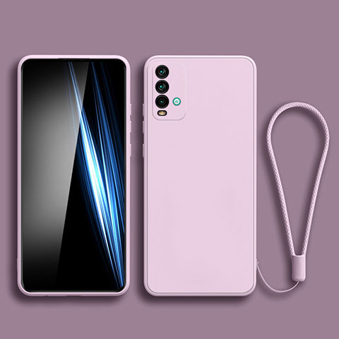 Silikon Hülle Handyhülle Ultra Dünn Flexible Schutzhülle 360 Grad Ganzkörper Tasche YK3 für Xiaomi Redmi 9 Power Helles Lila