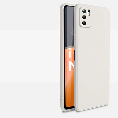 Silikon Hülle Handyhülle Ultra Dünn Flexible Schutzhülle 360 Grad Ganzkörper Tasche YK3 für Xiaomi Redmi Note 10T 5G Weiß