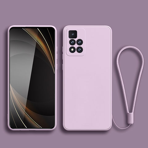 Silikon Hülle Handyhülle Ultra Dünn Flexible Schutzhülle 360 Grad Ganzkörper Tasche YK3 für Xiaomi Redmi Note 11 Pro+ Plus 5G Helles Lila