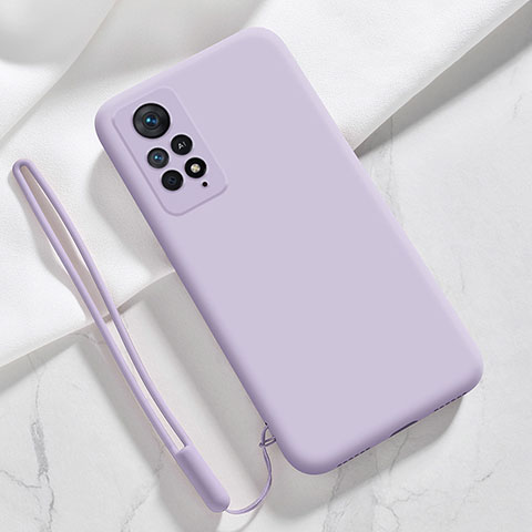 Silikon Hülle Handyhülle Ultra Dünn Flexible Schutzhülle 360 Grad Ganzkörper Tasche YK3 für Xiaomi Redmi Note 11E Pro 5G Helles Lila