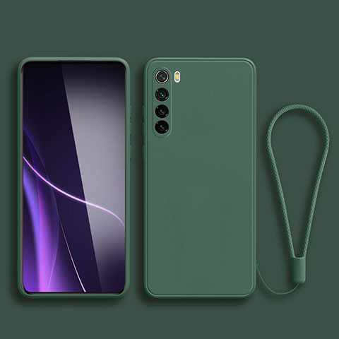 Silikon Hülle Handyhülle Ultra Dünn Flexible Schutzhülle 360 Grad Ganzkörper Tasche YK3 für Xiaomi Redmi Note 8 (2021) Nachtgrün