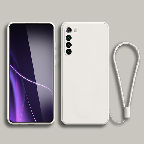Silikon Hülle Handyhülle Ultra Dünn Flexible Schutzhülle 360 Grad Ganzkörper Tasche YK3 für Xiaomi Redmi Note 8 (2021) Weiß