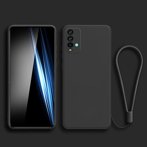 Silikon Hülle Handyhülle Ultra Dünn Flexible Schutzhülle 360 Grad Ganzkörper Tasche YK3 für Xiaomi Redmi Note 9 4G Schwarz