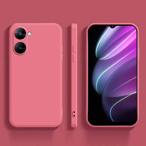 Silikon Hülle Handyhülle Ultra Dünn Flexible Schutzhülle 360 Grad Ganzkörper Tasche YK4 für Realme V20 5G Pink