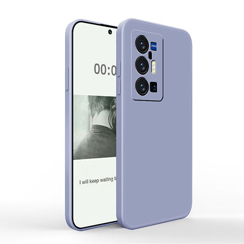 Silikon Hülle Handyhülle Ultra Dünn Flexible Schutzhülle 360 Grad Ganzkörper Tasche YK4 für Vivo X70 Pro+ Plus 5G Lavendel Grau