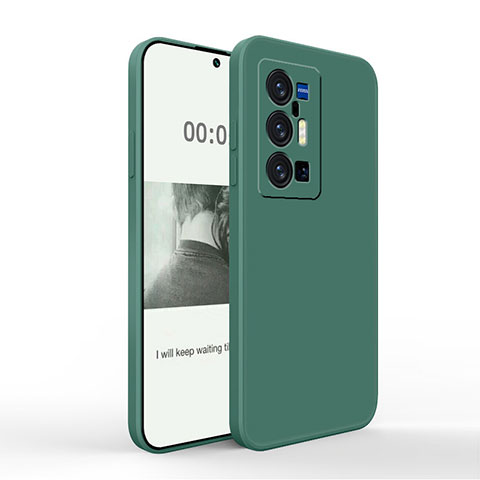 Silikon Hülle Handyhülle Ultra Dünn Flexible Schutzhülle 360 Grad Ganzkörper Tasche YK4 für Vivo X70 Pro+ Plus 5G Nachtgrün