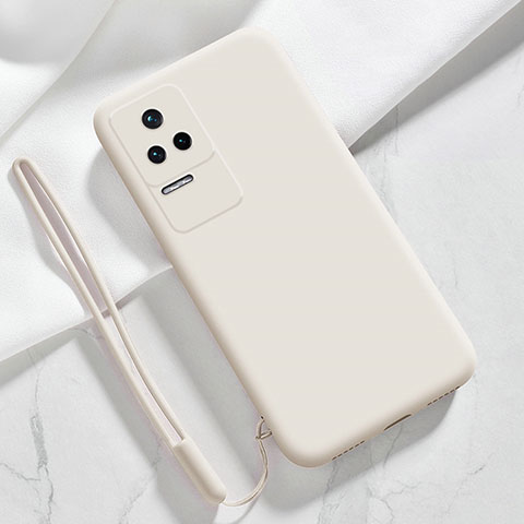 Silikon Hülle Handyhülle Ultra Dünn Flexible Schutzhülle 360 Grad Ganzkörper Tasche YK4 für Xiaomi Poco F4 5G Weiß