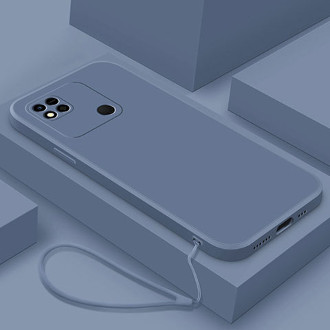 Silikon Hülle Handyhülle Ultra Dünn Flexible Schutzhülle 360 Grad Ganzkörper Tasche YK4 für Xiaomi Redmi 9 India Lavendel Grau