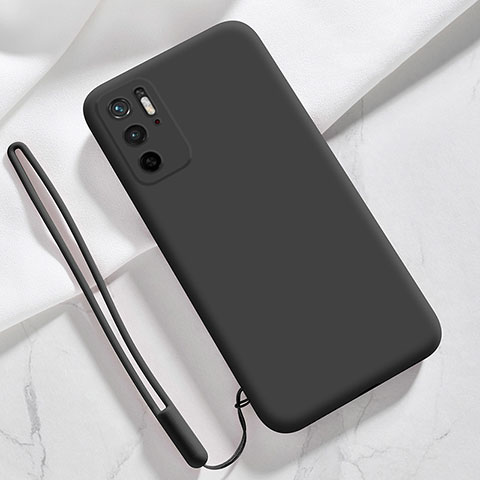 Silikon Hülle Handyhülle Ultra Dünn Flexible Schutzhülle 360 Grad Ganzkörper Tasche YK4 für Xiaomi Redmi Note 10 5G Schwarz