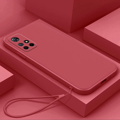 Silikon Hülle Handyhülle Ultra Dünn Flexible Schutzhülle 360 Grad Ganzkörper Tasche YK4 für Xiaomi Redmi Note 11S 5G Rot