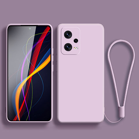 Silikon Hülle Handyhülle Ultra Dünn Flexible Schutzhülle 360 Grad Ganzkörper Tasche YK4 für Xiaomi Redmi Note 12 Pro 5G Helles Lila