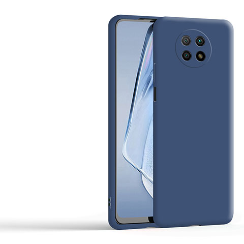 Silikon Hülle Handyhülle Ultra Dünn Flexible Schutzhülle 360 Grad Ganzkörper Tasche YK4 für Xiaomi Redmi Note 9 5G Blau