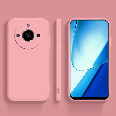 Silikon Hülle Handyhülle Ultra Dünn Flexible Schutzhülle 360 Grad Ganzkörper Tasche YK5 für Realme 11 Pro 5G Rosa