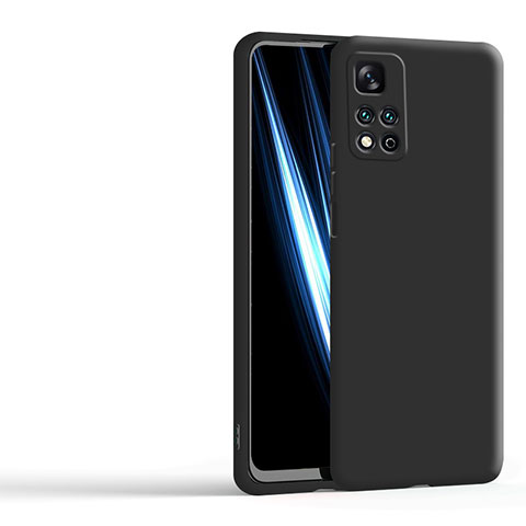 Silikon Hülle Handyhülle Ultra Dünn Flexible Schutzhülle 360 Grad Ganzkörper Tasche YK5 für Xiaomi Redmi Note 11 Pro+ Plus 5G Schwarz