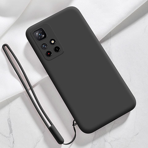 Silikon Hülle Handyhülle Ultra Dünn Flexible Schutzhülle 360 Grad Ganzkörper Tasche YK5 für Xiaomi Redmi Note 11T 5G Schwarz