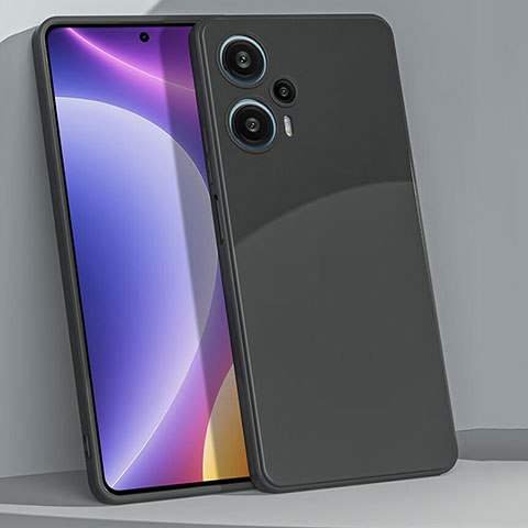 Silikon Hülle Handyhülle Ultra Dünn Flexible Schutzhülle 360 Grad Ganzkörper Tasche YK5 für Xiaomi Redmi Note 12 Turbo 5G Schwarz