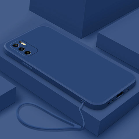 Silikon Hülle Handyhülle Ultra Dünn Flexible Schutzhülle 360 Grad Ganzkörper Tasche YK6 für Xiaomi POCO M3 Pro 5G Blau