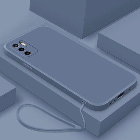 Silikon Hülle Handyhülle Ultra Dünn Flexible Schutzhülle 360 Grad Ganzkörper Tasche YK6 für Xiaomi POCO M3 Pro 5G Lavendel Grau